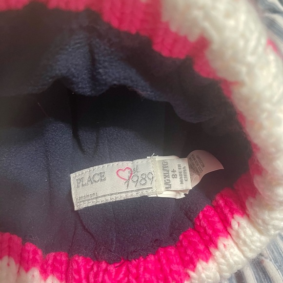 🟣🟣Little Girl Fall/Winter Bundle 2 Beanies with Pom - Picture 5 of 8